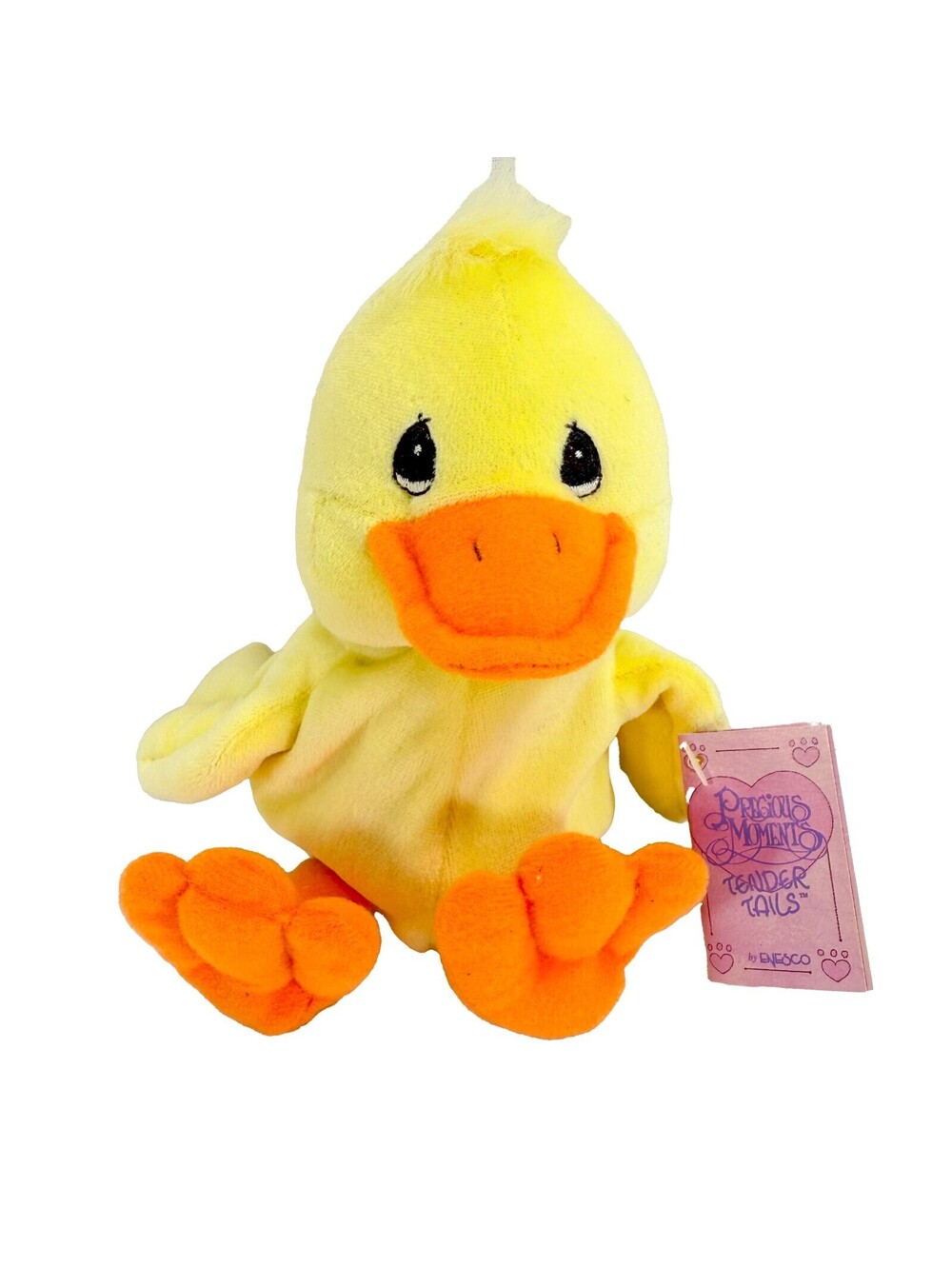 1997 Precious Moments Tender Tails YELLOW DUCK Plush Bean Bag Enesco 382515 NWT